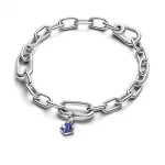 Pandora  - Kék horgony mini függő charm
