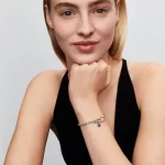 Pandora  - Kék horgony mini függő charm