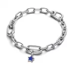 Pandora  - Kék csillag mini függő charm