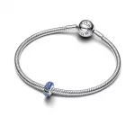 Pandora  - Királykék kő klip charm