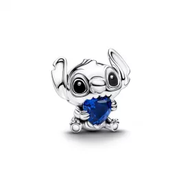 Pandora  - Disney Stitch kék szív charm