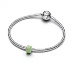 Pandora  - Zöld muranói üveg mini charm