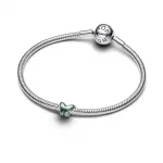 Pandora  - Zöld pillangó mini charm