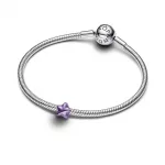Pandora  - Lila csillag mini charm