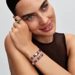Pandora  - Lila csillag mini charm