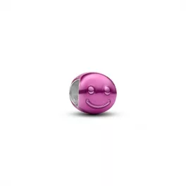 Pandora  - Rózsaszín mosolygó arc mini charm