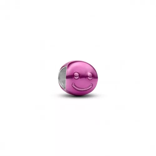 Pandora  - Rózsaszín mosolygó arc mini charm