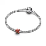 Pandora  - Narancssárga puzzle-darab mini charm