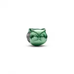 Pandora  - Zöld bagoly mini charm