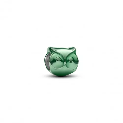 Pandora  - Zöld bagoly mini charm