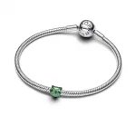 Pandora  - Zöld bagoly mini charm