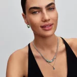 Pandora  - Zöld bagoly mini charm