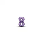 Pandora  - Lila végtelenjel mini charm