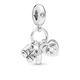 Pandora  - Cumisüveg és babacipő függő charm - 798106CZ