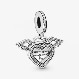 Pandora  - Szív és angyalszárny függő charm - 798485C01
