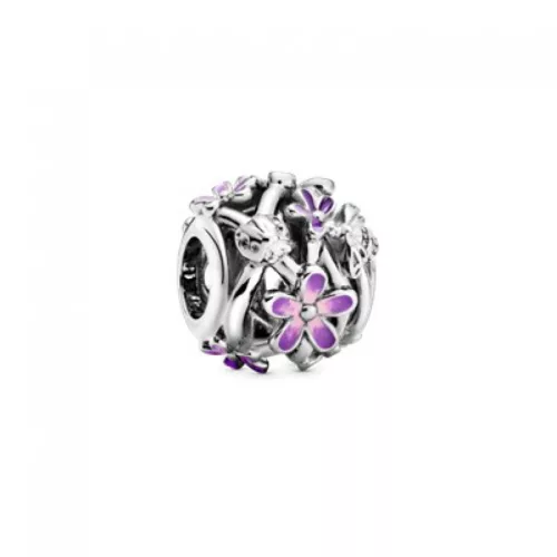 Pandora  - Áttört lila százszorszép charm - 798772C02