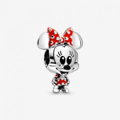Pandora  - Disney Minnie Egér pöttyös ruha és masni charm