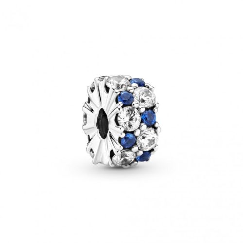 Pandora  - Áttetsző és kék szikrázó klip charm - 799171C01