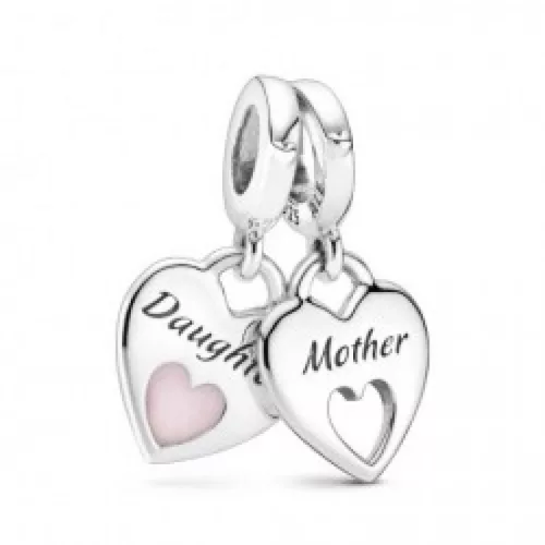 Pandora  - Dupla szív osztott függő charm - 799187C01