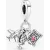 Pandora  - Repülő, földgömb és bőrönd függő charm - 799435C01