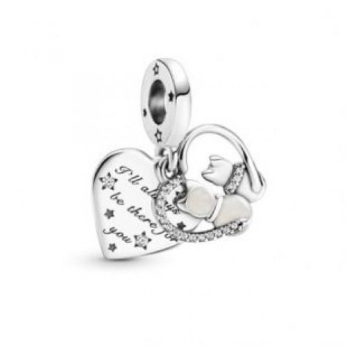 Pandora  - Macskák és szívek függő charm - 799546C01