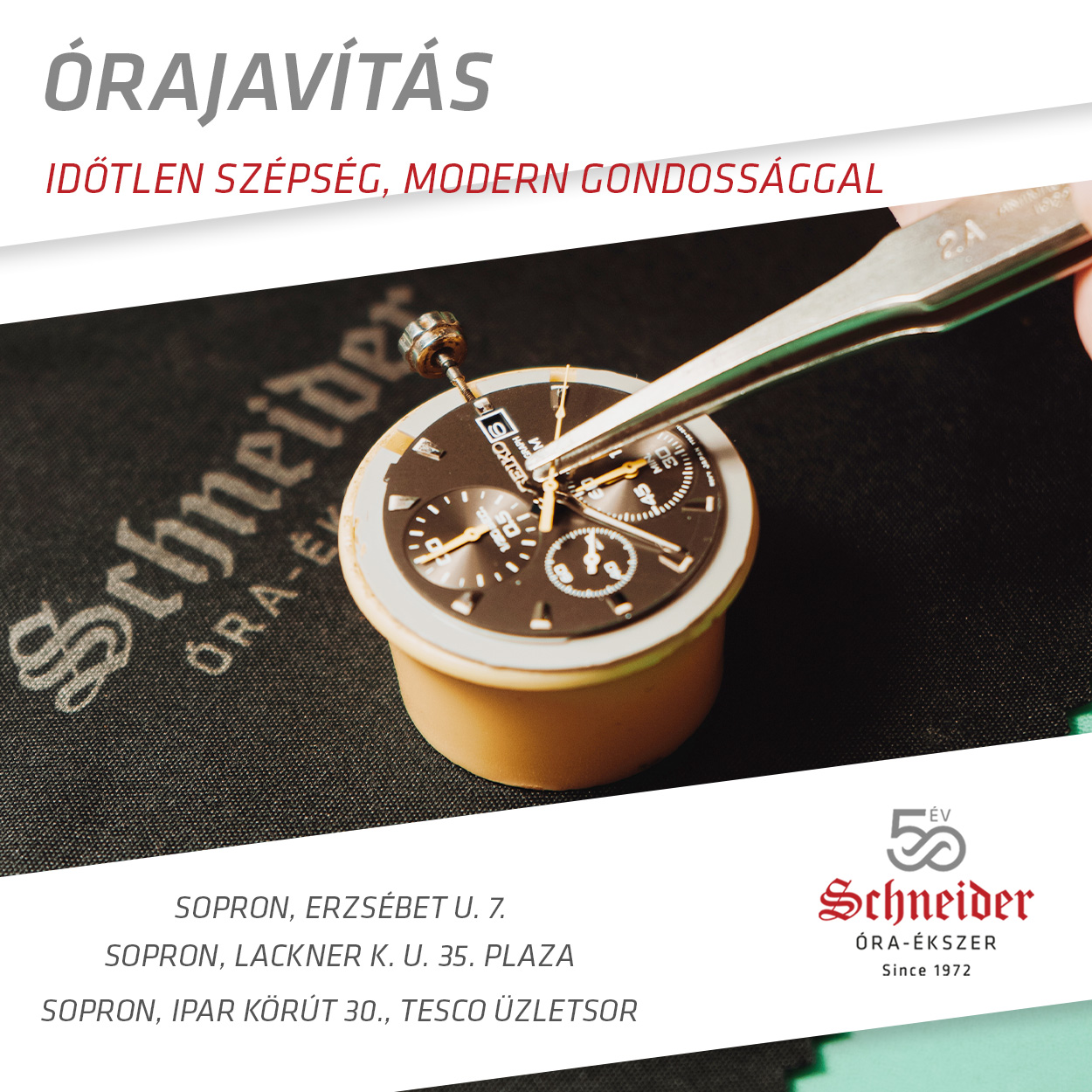 Mechanikus órajavítás Sopron